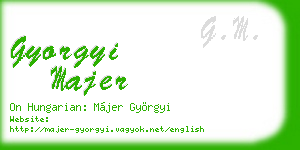 gyorgyi majer business card