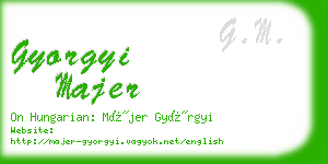 gyorgyi majer business card